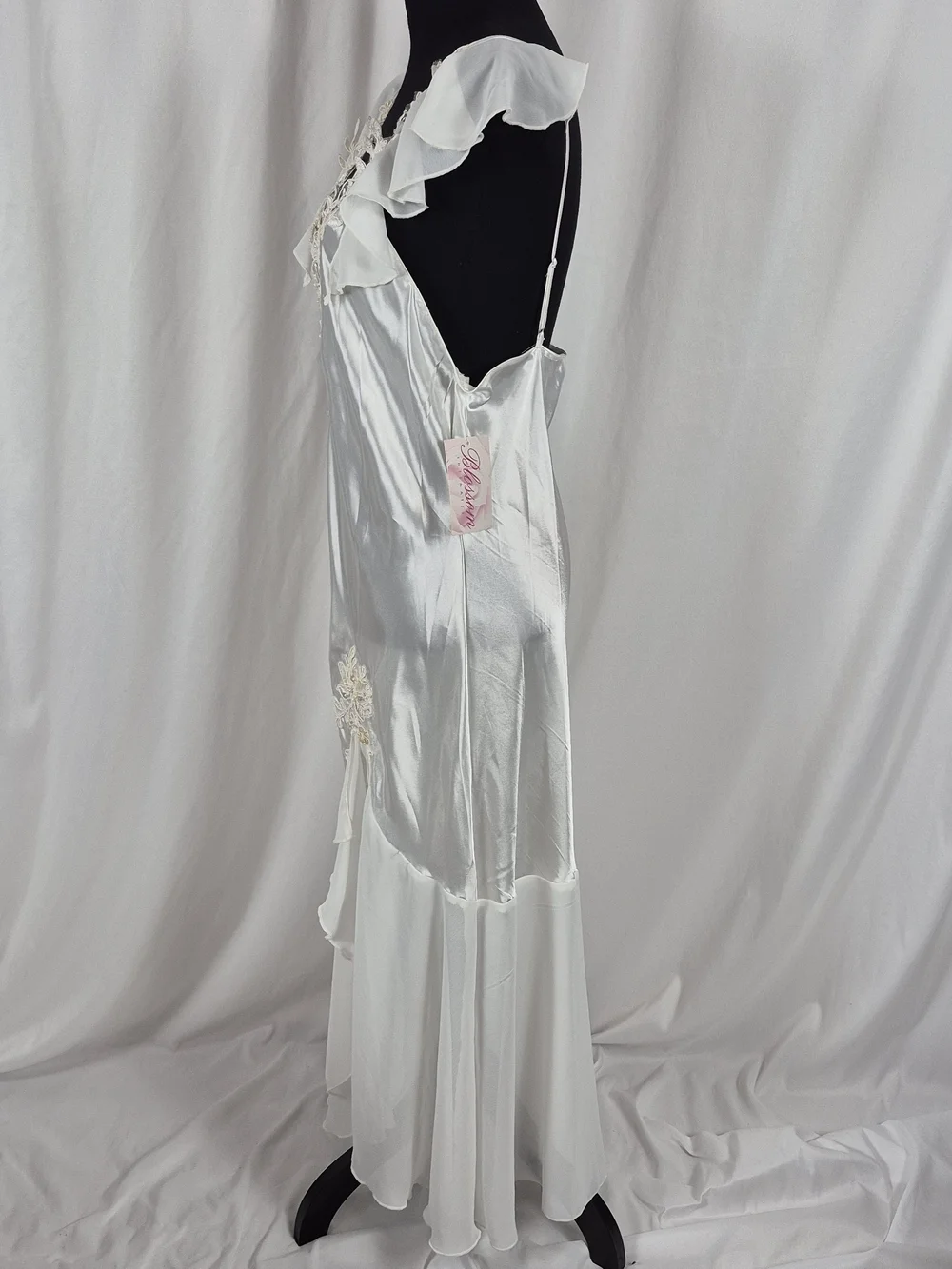 Blossom Intimates Vintage 90s - Y2K Bridal Satin Nightgown - Size L